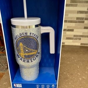 New NBA x Hydrapeak Bling Golden State Warriors Silver Tumbler 40oz.